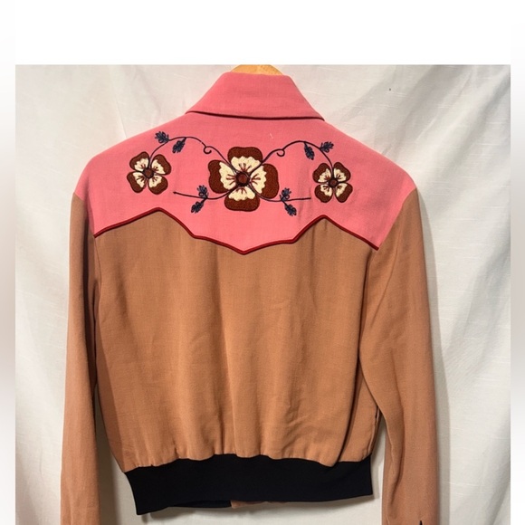 Coach pink western bomber jacket size 6 - Picture 4 of 6